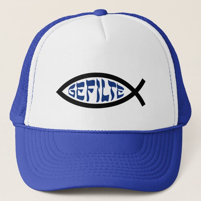 Jesus Gefilte Fish - Jewish Passover Humor Trucker Hat (Front)