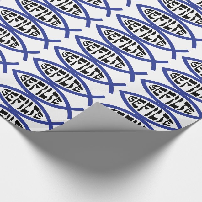 Jesus Gefilte Fish - Jewish Passover Humor Wrapping Paper (Corner)