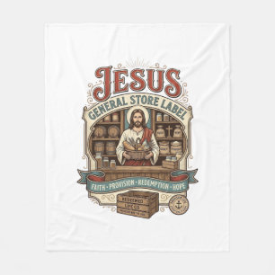 Jesus General Store Label Jesus General Store Chri Fleece Blanket
