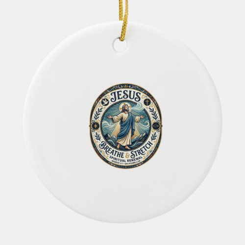 Jesus Gentle Movement Wellness Shirt Faith Based D Ceramic Ornament