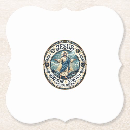 Jesus Gentle Movement Wellness Shirt Faith Based D Paper Coaster