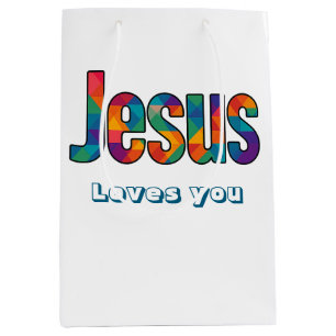 Jesus geometric design medium gift bag