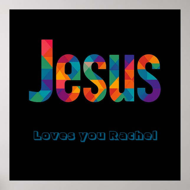 Jesus geometric design Poster (Front)
