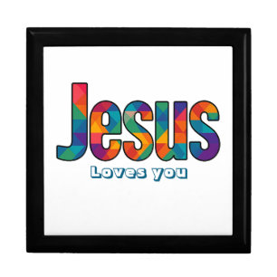Jesus geometric pattern  gift box