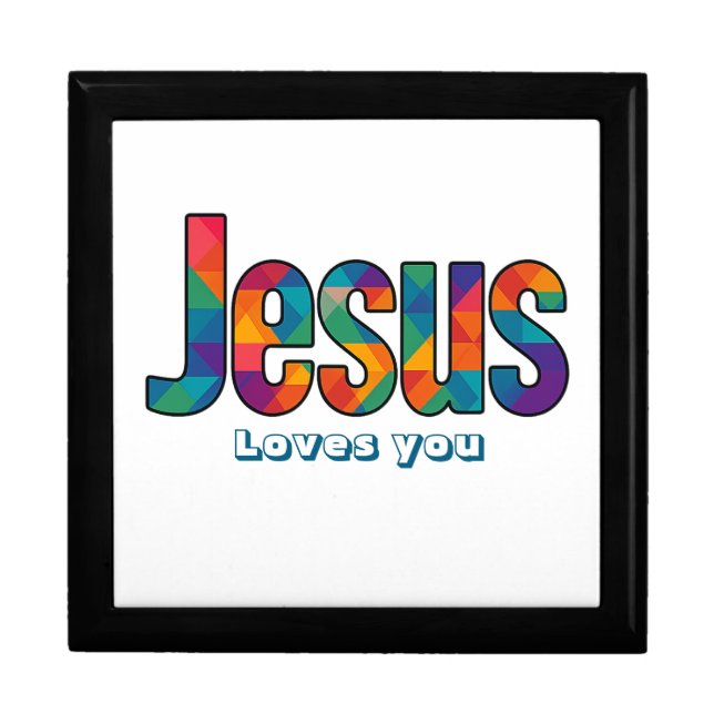 Jesus geometric pattern  gift box (Front)