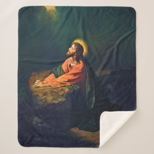 Jesus Gethsemane Agony Garden Mount Olives Hofman Sherpa Blanket