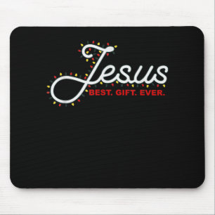 Jesus Gift Ever Christmas Light Xmas Gift T Shirt Mouse Pad
