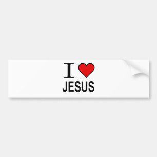 Jesus gifts I Love Jesus Bumper Sticker