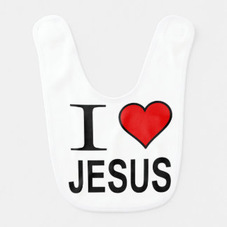 Jesus gifts I love Jesus logo on baby bib