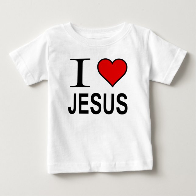 Jesus gifts I love Jesus logo on infant t shirt (Front)