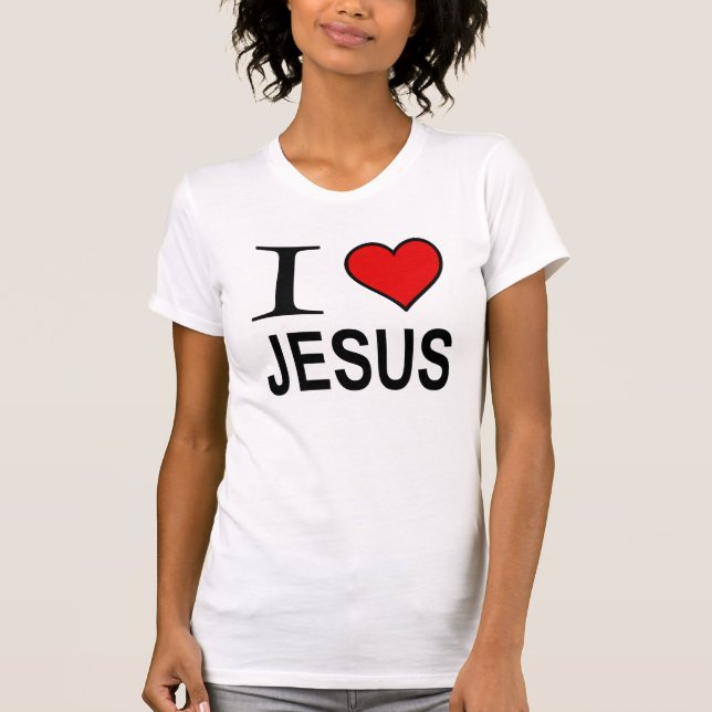 Jesus gifts I love Jesus logo on shirt (Front)