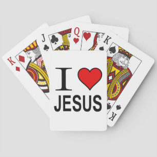 Jesus gifts I Love Jesus Poker Cards