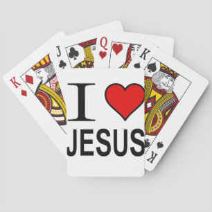 Jesus gifts I Love Jesus Poker Cards