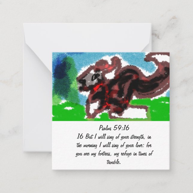 Jesus give love  and strength, note card (Front)