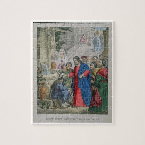 Jesus Gives Sight to One Born Blind from a bible Jigsaw Puzzle