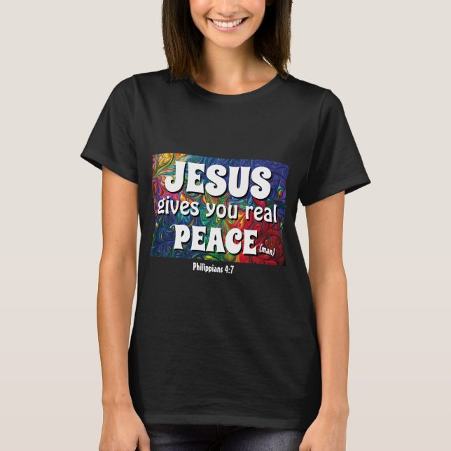 JESUS GIVES YOU REAL PEACE (MAN) 50th Anniversary T-Shirt (Front)