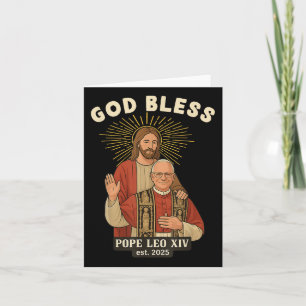 Jesus God Bless Pope Leo Xiv Card