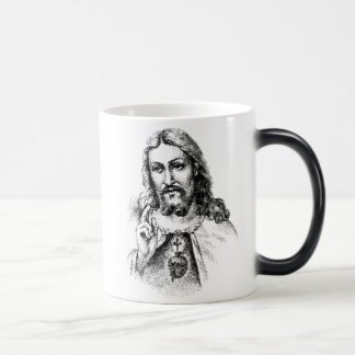 jesus, God requires your faith. Why would he a... Color Morph Mug