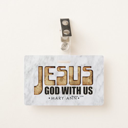 JESUS God With Us Badge