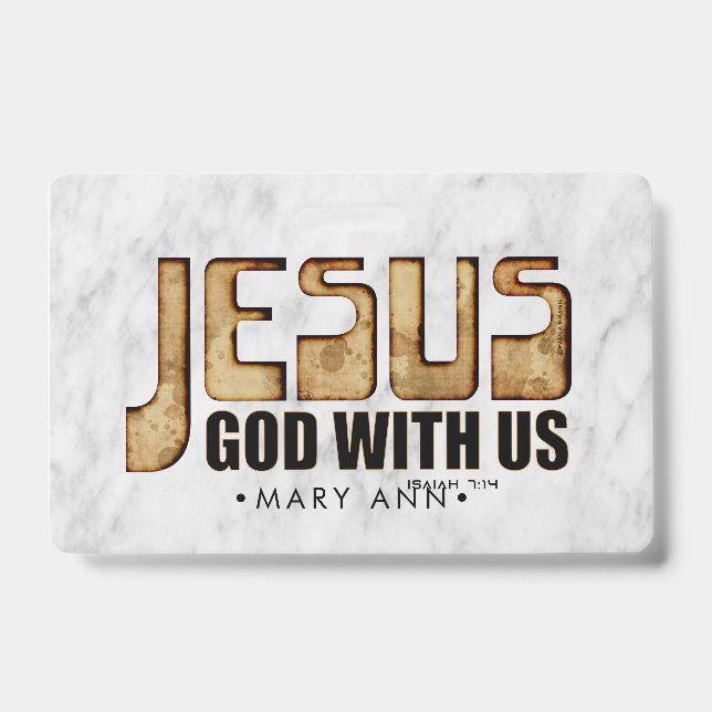 JESUS: God With Us Badge (Front)