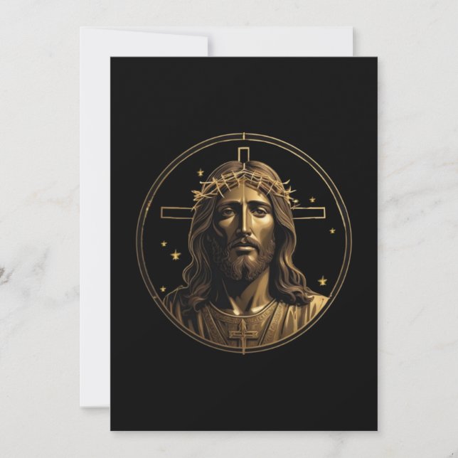 Jesus Gold 1 Invitation (Front)