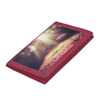 Jesus Golden Cross He Is Risen Matthew 28:6 Trifold Wallet