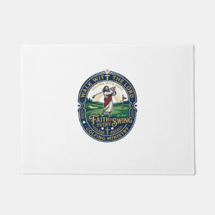 Jesus Golf Shirt Faith Based Design_1 Doormat
