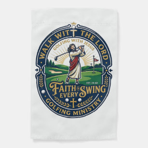Jesus Golf Shirt Faith Based Design_1 Garden Flag
