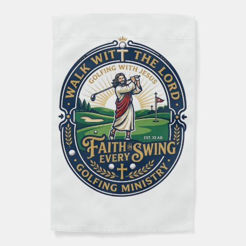 Jesus Golf Shirt Faith Based Design_1 Garden Flag