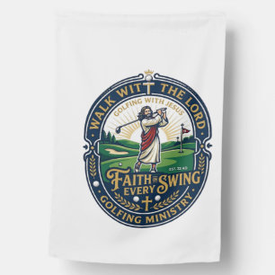 Jesus Golf Shirt Faith Based Design_1 House Flag