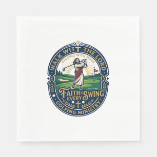 Jesus Golf Shirt Faith Based Design_1 Napkins