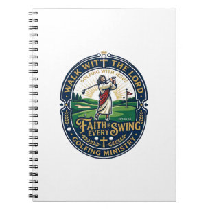 Jesus Golf Shirt Faith Based Design_1 Notebook