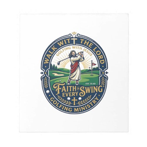Jesus Golf Shirt Faith Based Design_1 Notepad