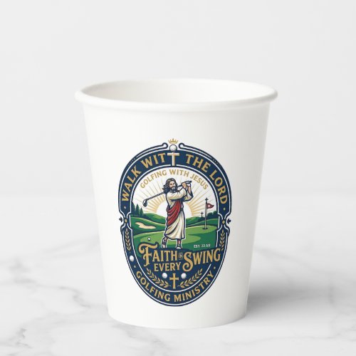 Jesus Golf Shirt Faith Based Design_1 Paper Cups