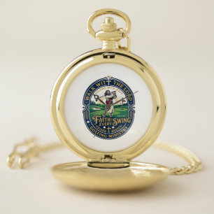 Jesus Golf Shirt Faith Based Design_1 Pocket Watch