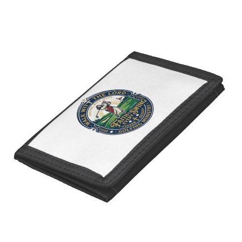 Jesus Golf Shirt Faith Based Design_1 Trifold Wallet