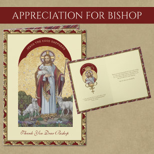 Jesus Good Shepherd  Bishop Priest Encouragement Card