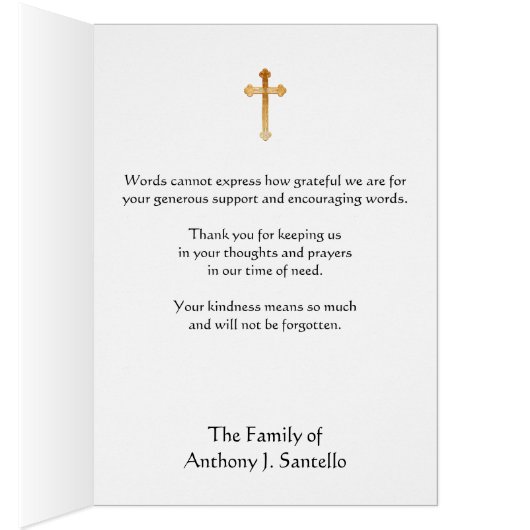 Jesus Good Shepherd Catholic Funeral Prayer (Inside (Right))