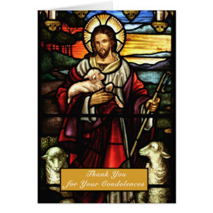 Jesus Good Shepherd Catholic  Funeral Prayer Cards