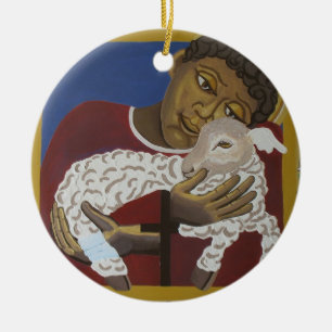 Jesus - Good shepherd Ceramic Ornament