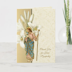 Jesus Good Shepherd Christian Condolence Thank You