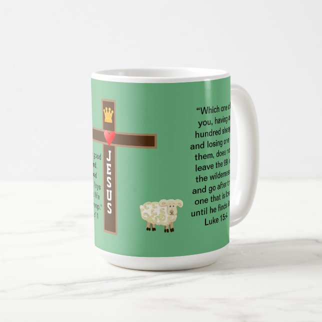 Jesus Good Shepherd Coffee Mug (Front Right)