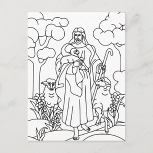 Jesus good shepherd postcard