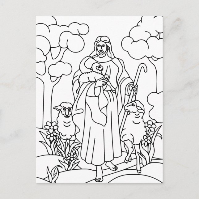 Jesus good shepherd postcard (Front)