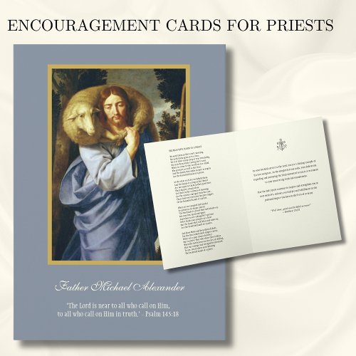 Jesus Good Shepherd Priest Encouragement Card