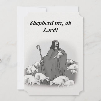 Jesus, good shepherd, sheep holiday card