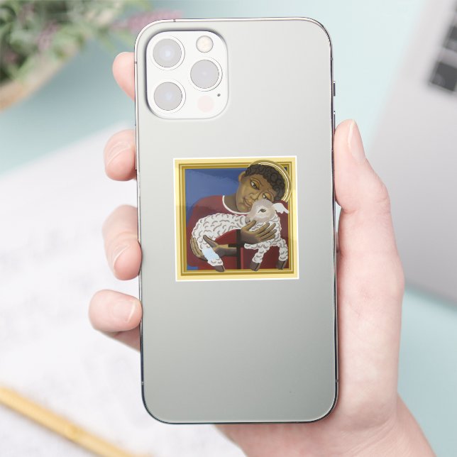 Jesus Good Shepherd Sticker (Phone)