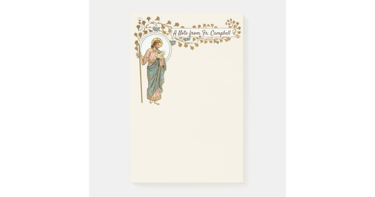 Jesus Good Shepherd Vintage Religious Psalm Post-it Notes | Zazzle