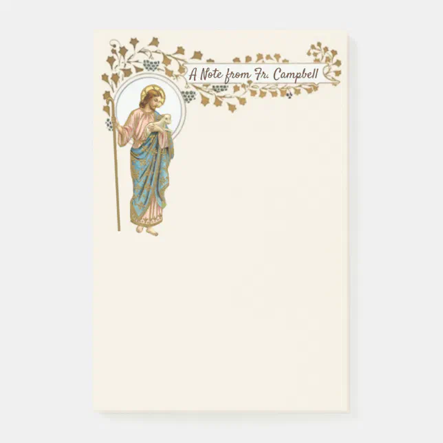 Jesus Good Shepherd Vintage Religious Psalm Post-it Notes | Zazzle