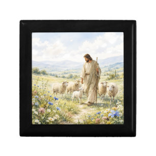 Jesus Good Shepherd Wildflower Watercolor Gift Box